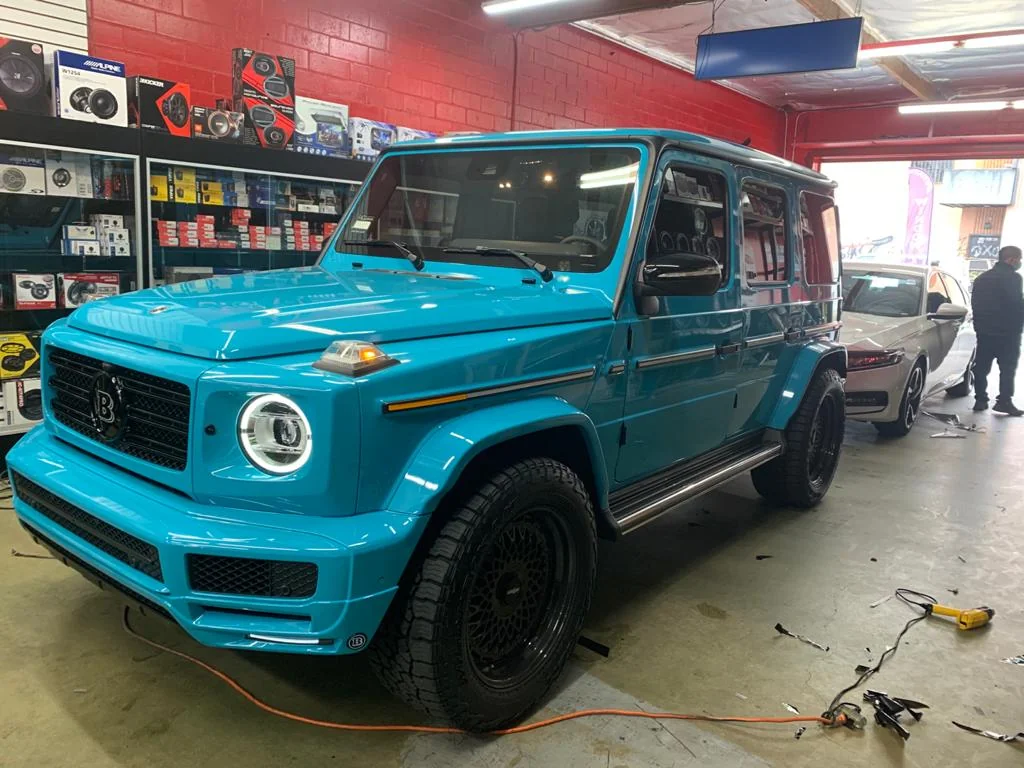 Brabus G-Wagon with custom window tint at Universal Window Tint, LA